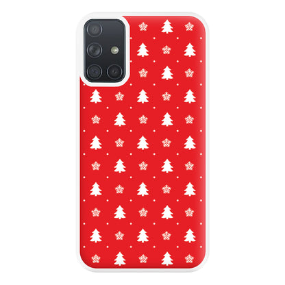 Red Tree Pattern Phone Case for Galaxy A71