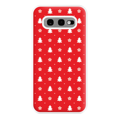 Red Tree Pattern Phone Case for Galaxy S10e