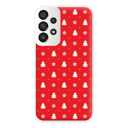 Red Tree Pattern Phone Case for Galaxy A33