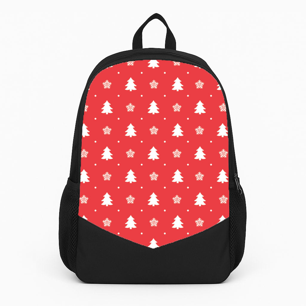 Red Tree Pattern Large Backpack