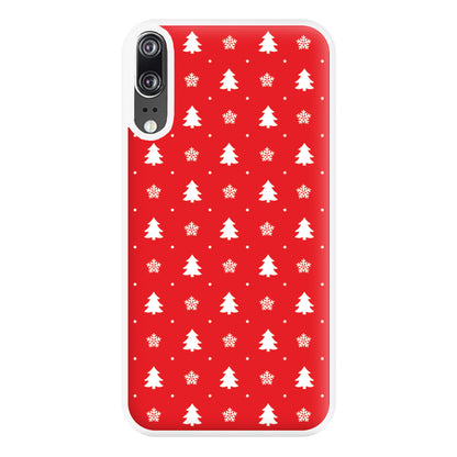 Red Tree Pattern Phone Case for Huawei P20