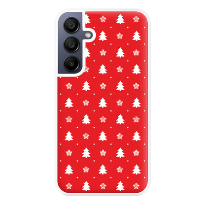 Red Tree Pattern Phone Case for Galaxy A16