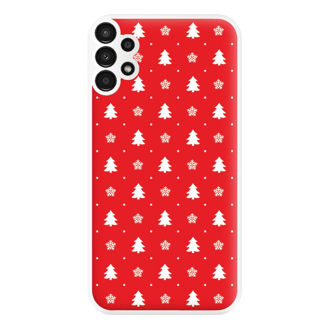 Red Tree Pattern Phone Case for Galaxy A13