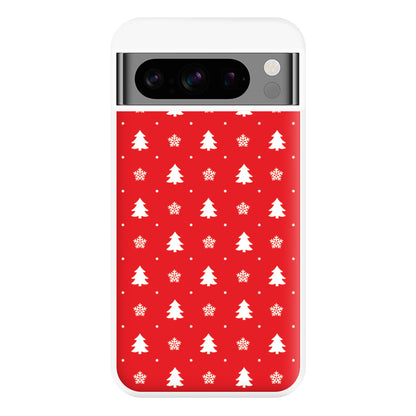 Red Tree Pattern Phone Case for Google Pixel 8 Pro