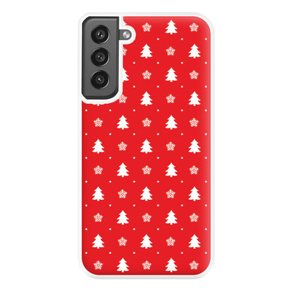 Red Tree Pattern Phone Case for Galaxy S21FE