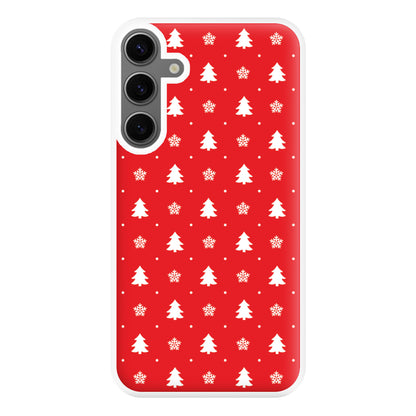 Red Tree Pattern Phone Case for Galaxy S24FE