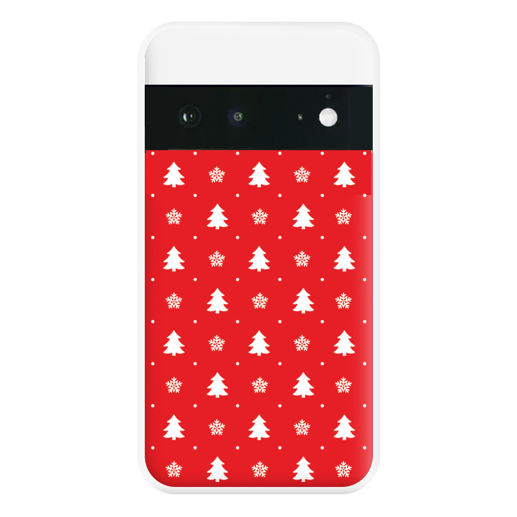 Red Tree Pattern Phone Case for Google Pixel 6a