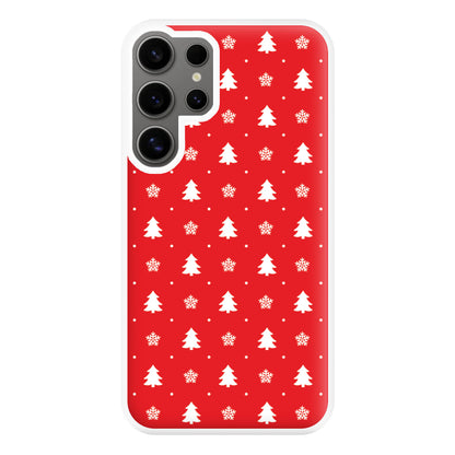 Red Tree Pattern Phone Case for Galaxy S24 Ultra