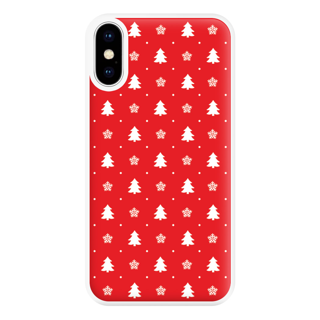 Red Tree Pattern Phone Case for iPhone XS Max