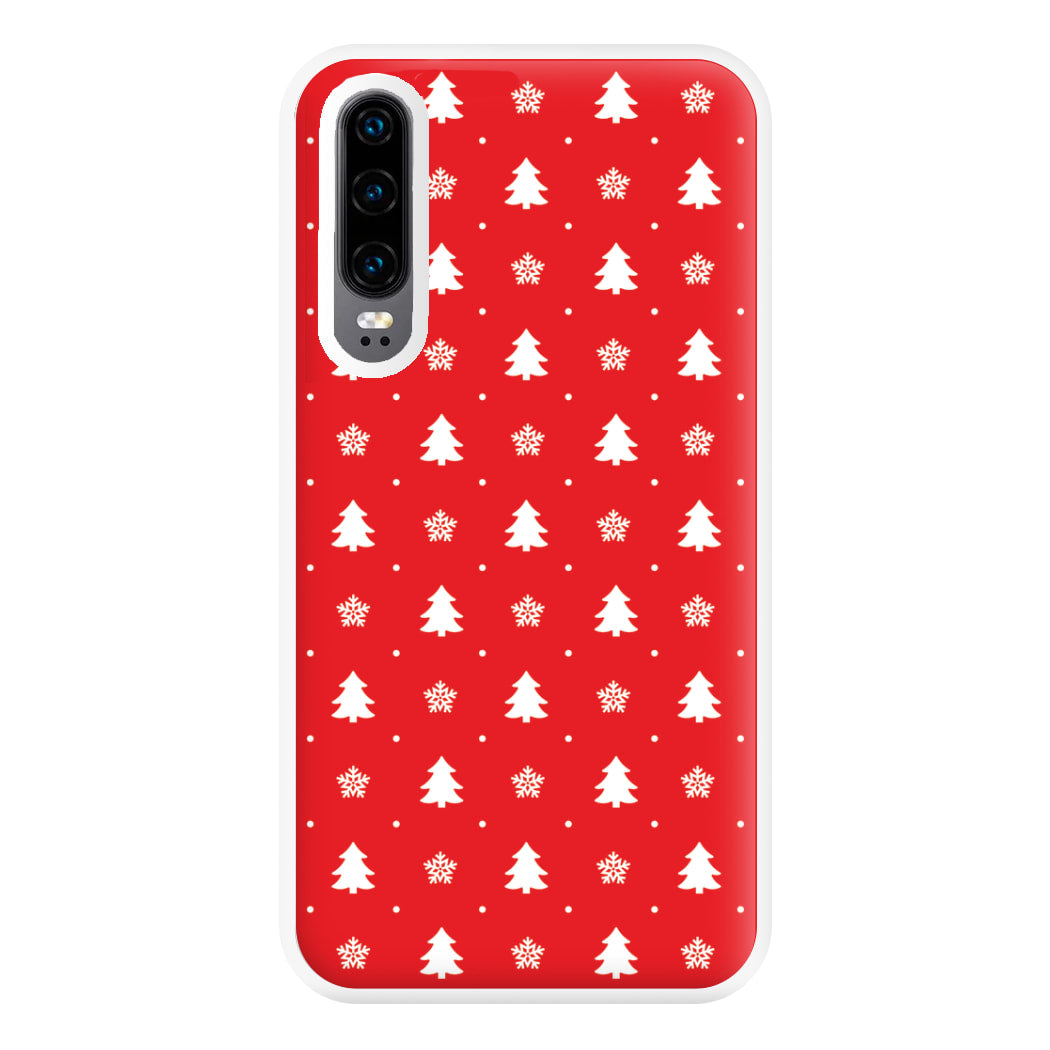 Red Tree Pattern Phone Case for Huawei P30