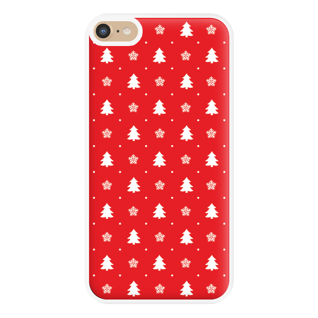 Red Tree Pattern Phone Case for iPhone 6 Plus / 7 Plus / 8 Plus