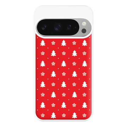 Red Tree Pattern Phone Case for Google Pixel 9 Pro XL