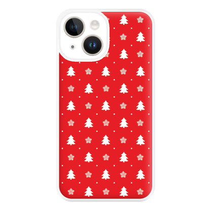 Red Tree Pattern Phone Case for iPhone 14