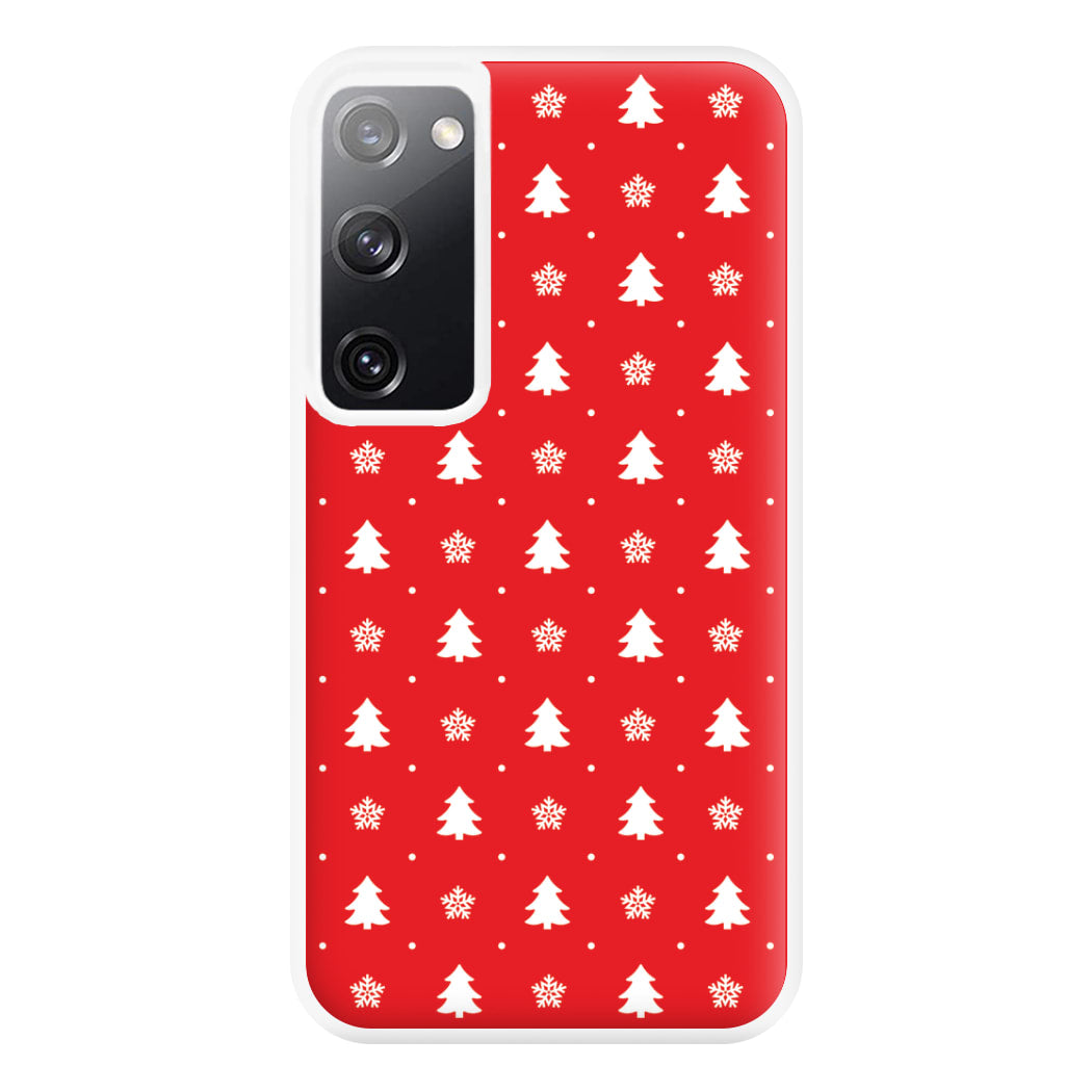 Red Tree Pattern Phone Case for Galaxy S20