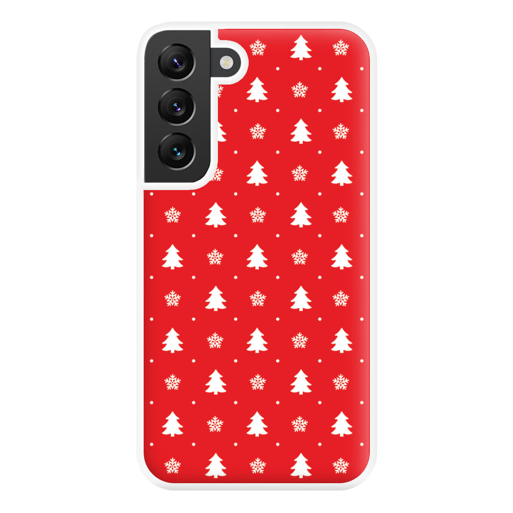 Red Tree Pattern Phone Case for Galaxy S22 Plus