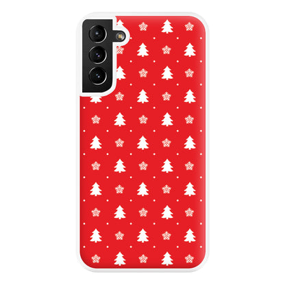 Red Tree Pattern Phone Case for Galaxy S21 Plus