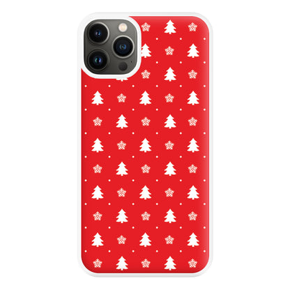 Red Tree Pattern Phone Case for iPhone 13