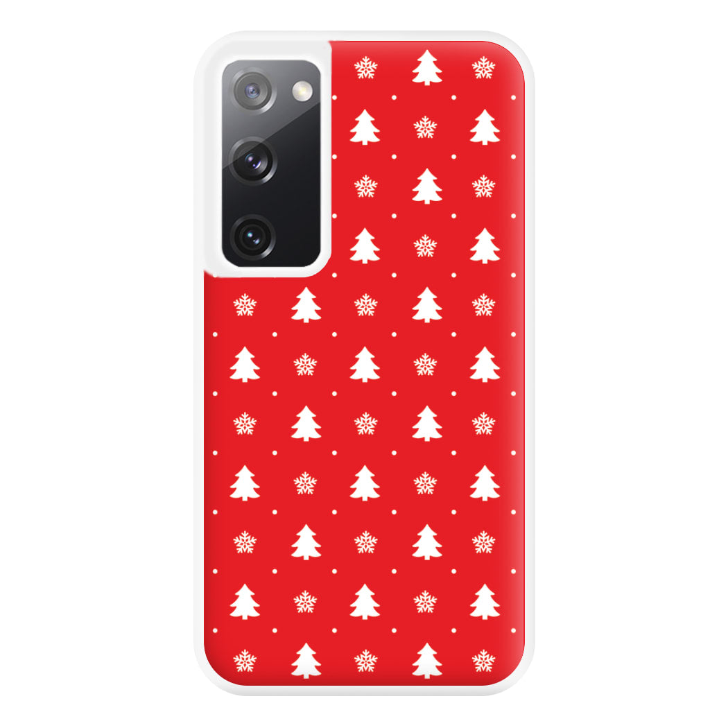 Red Tree Pattern Phone Case for Galaxy S20FE