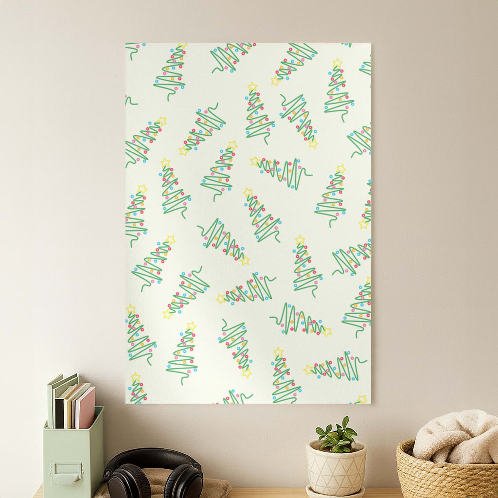 Wiry Tree Pattern Poster