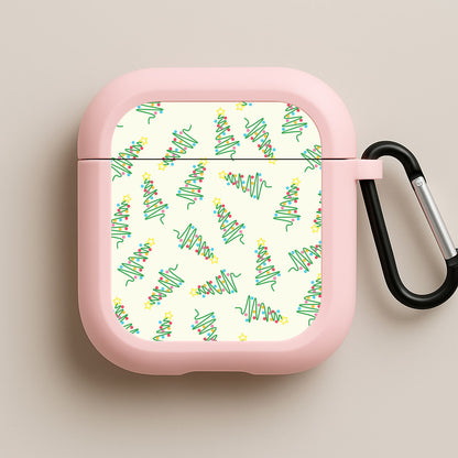 Wiry Tree Pattern Pink AirPods Case