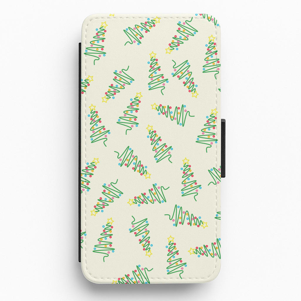 Wiry Tree Pattern Flip / Wallet Phone Case