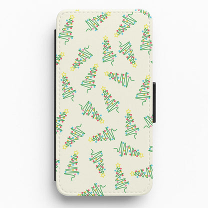 Wiry Tree Pattern Flip / Wallet Phone Case