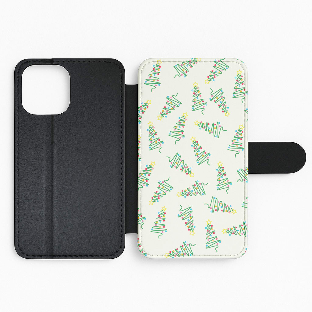 Wiry Tree Pattern Flip Phone Case