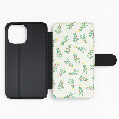 Wiry Tree Pattern Flip Phone Case