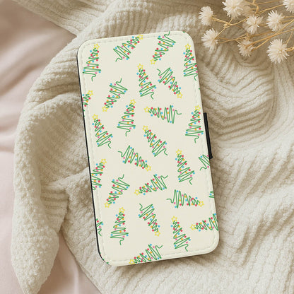 Wiry Tree Pattern Wallet Phone Case