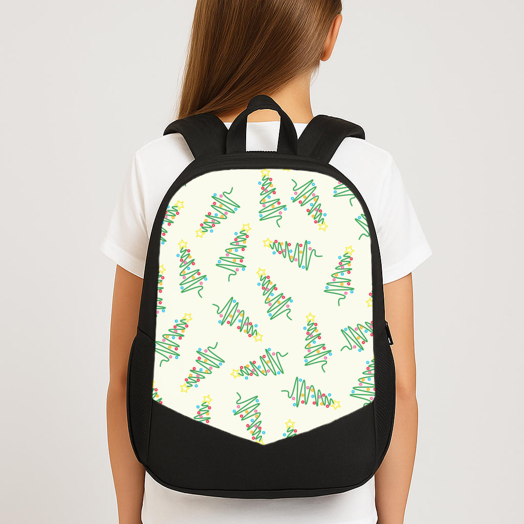 Wiry Tree Pattern Large School Bag