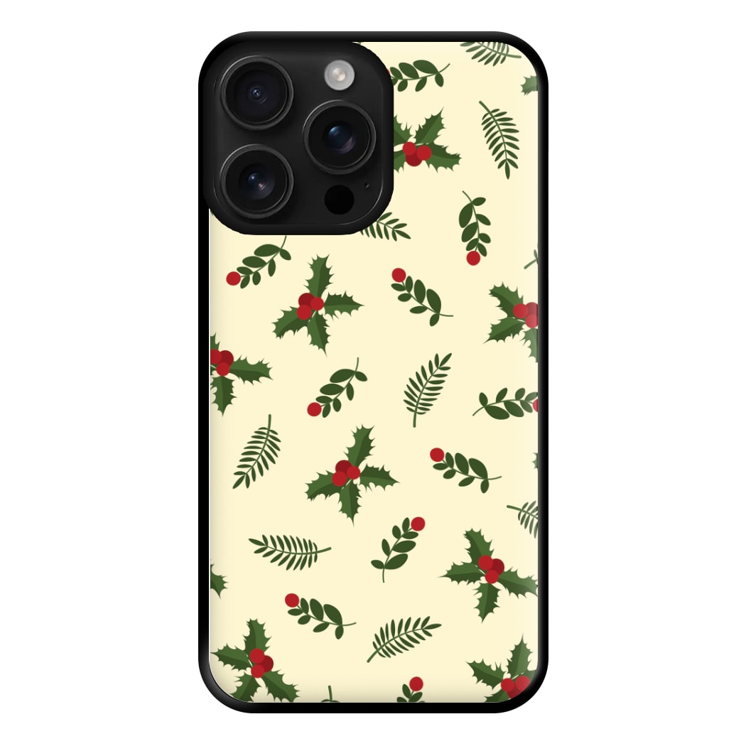 Holly Green Pattern Phone Case