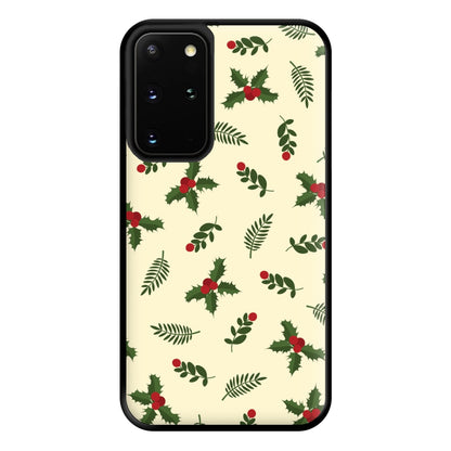 Holly Green Pattern Phone Case for Galaxy S20 Plus