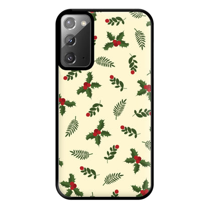 Holly Green Pattern Phone Case for Galaxy Note 20 Ultra