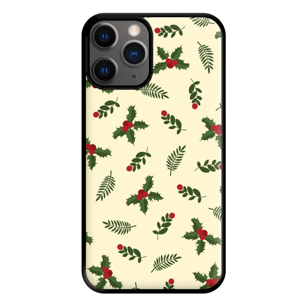 Holly Green Pattern Phone Case for iPhone 12 Pro Max