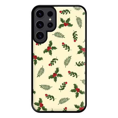 Holly Green Pattern Phone Case for Galaxy S23 Ultra