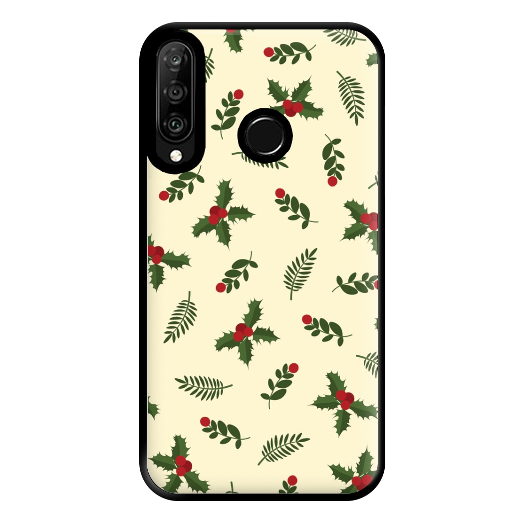 Holly Green Pattern Phone Case for Huawei P30 Lite