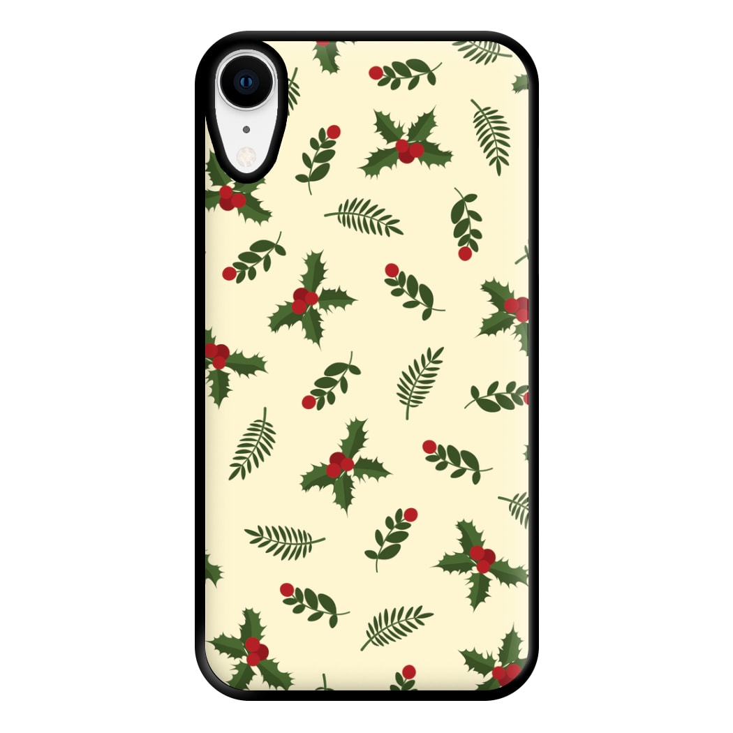 Holly Green Pattern Phone Case for iPhone XR