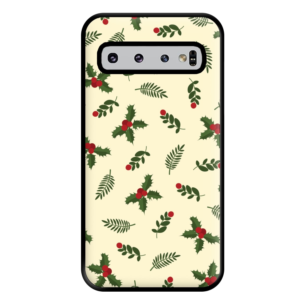 Holly Green Pattern Phone Case for Galaxy S10 Plus