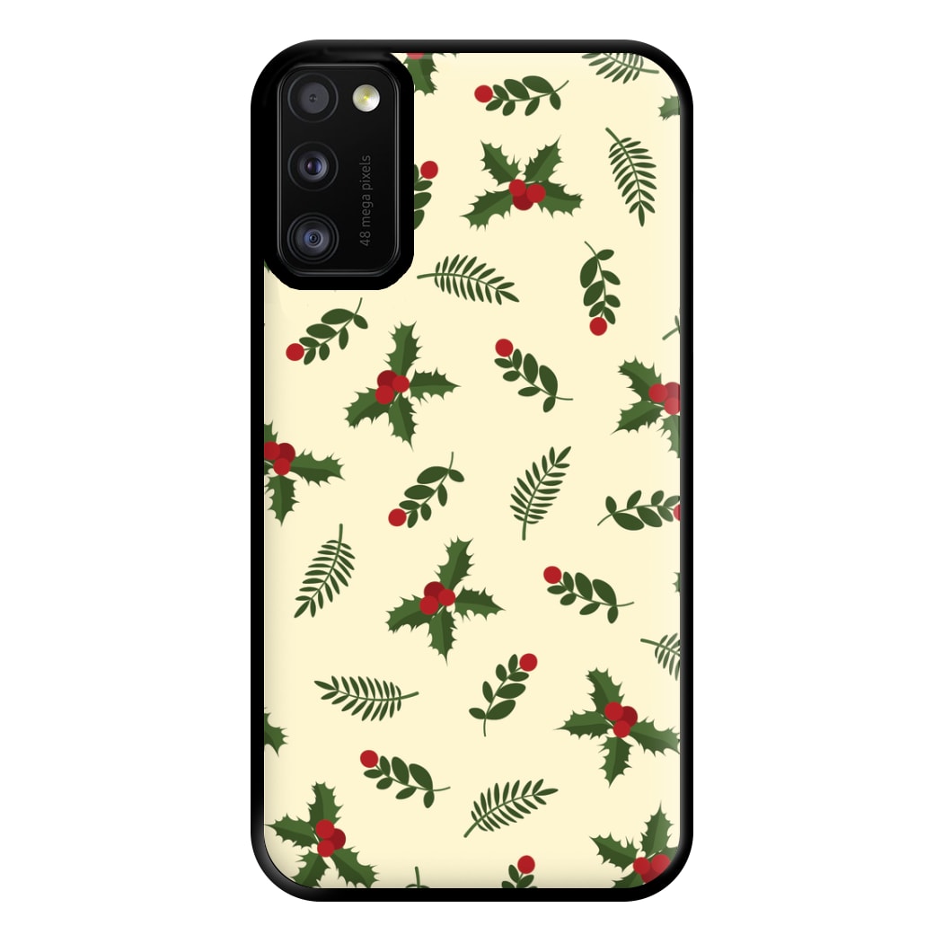 Holly Green Pattern Phone Case for Galaxy A41