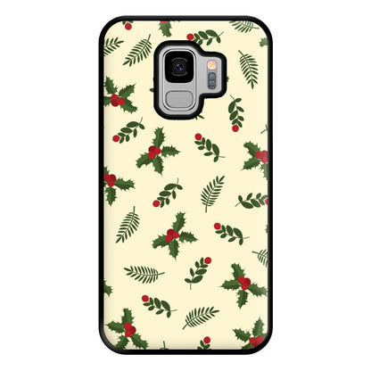 Holly Green Pattern Phone Case for Galaxy S9 Plus