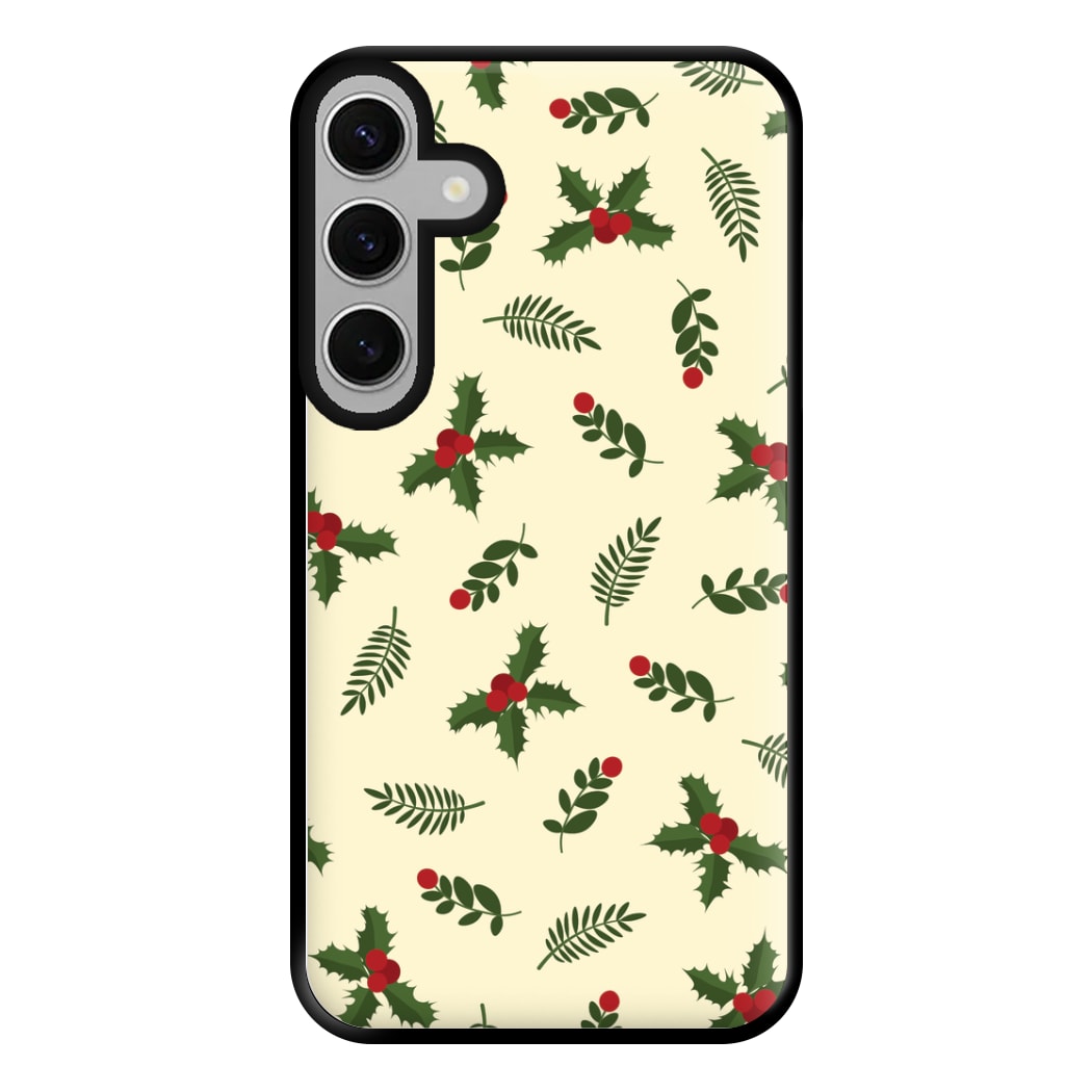 Holly Green Pattern Phone Case for Galaxy S24FE