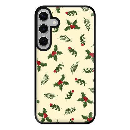 Holly Green Pattern Phone Case for Galaxy S24FE