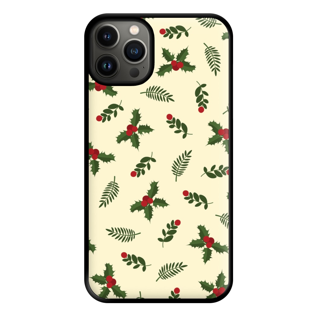 Holly Green Pattern Phone Case for iPhone 13