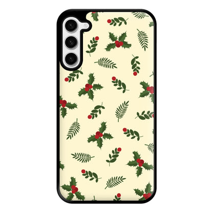 Holly Green Pattern Phone Case for Galaxy S23 Plus