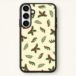 Holly Green Pattern Phone Case for Galaxy S26