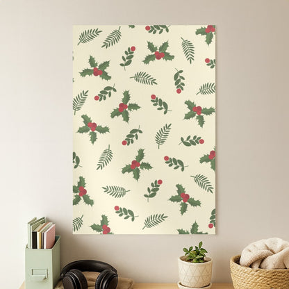 Holly Green Pattern Poster
