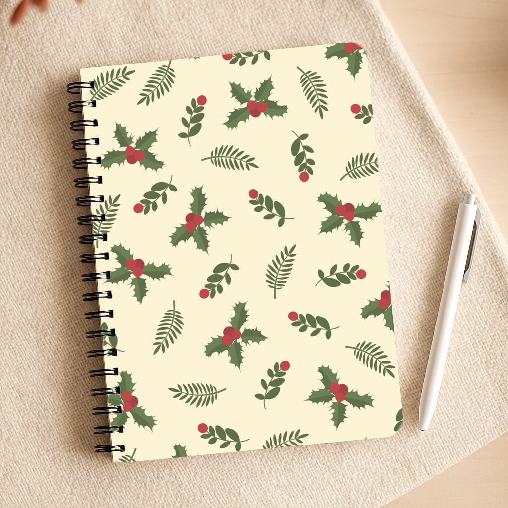 Holly Green Pattern Notepad