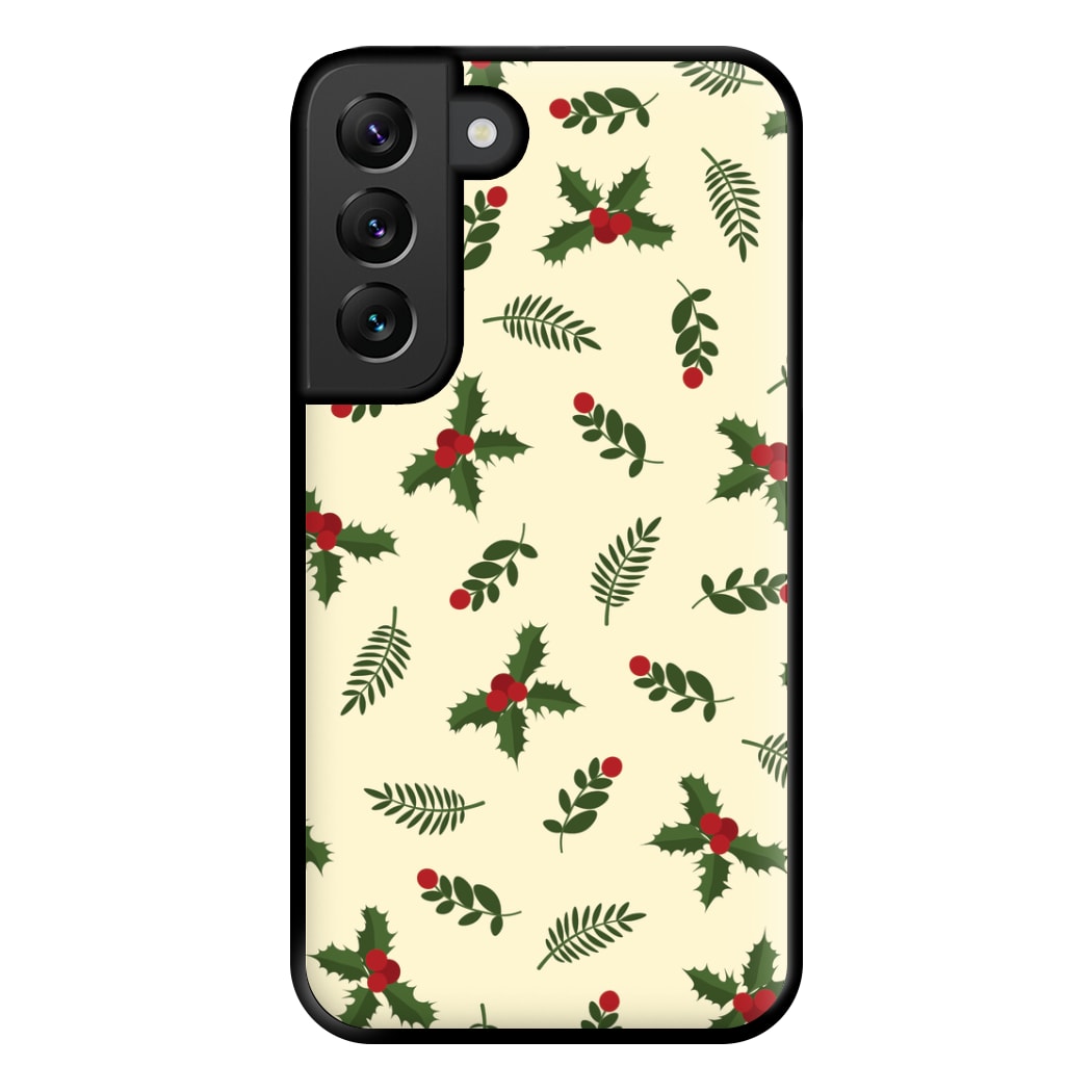 Holly Green Pattern Phone Case for Galaxy S22 Plus