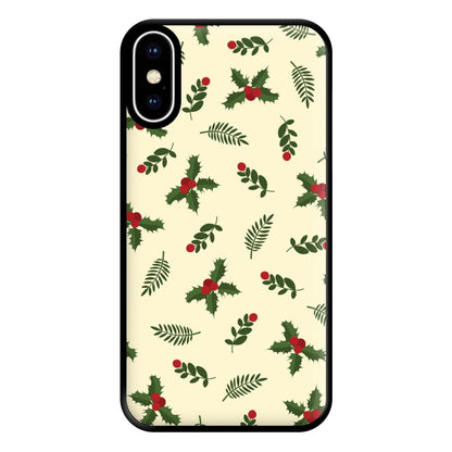 Holly Green Pattern Phone Case for iPhone XS Max