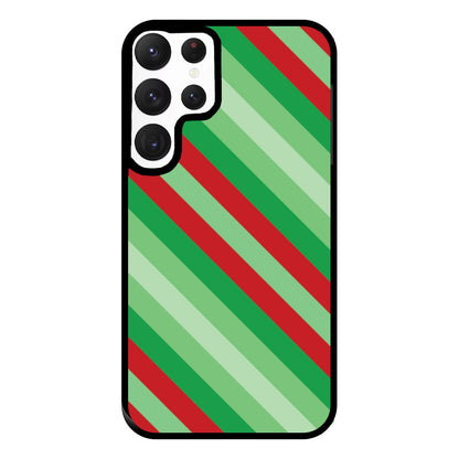 Wrapping Paper Green Pattern Phone Case for Galaxy S22 Ultra